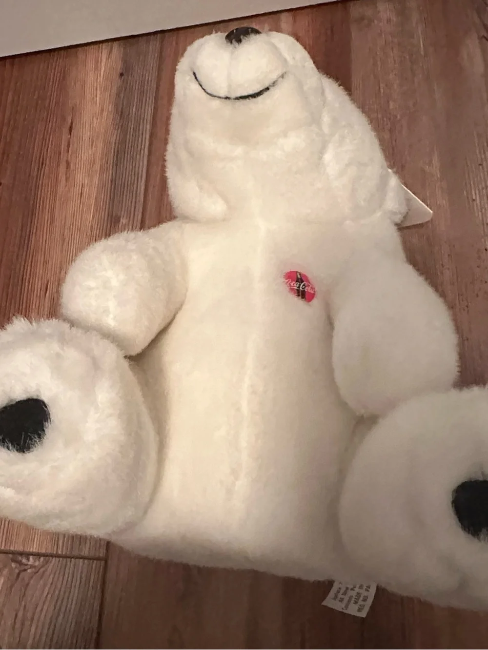 Vintage 1993 Coca Cola White Polar Bear Plush with Red Logo NWT